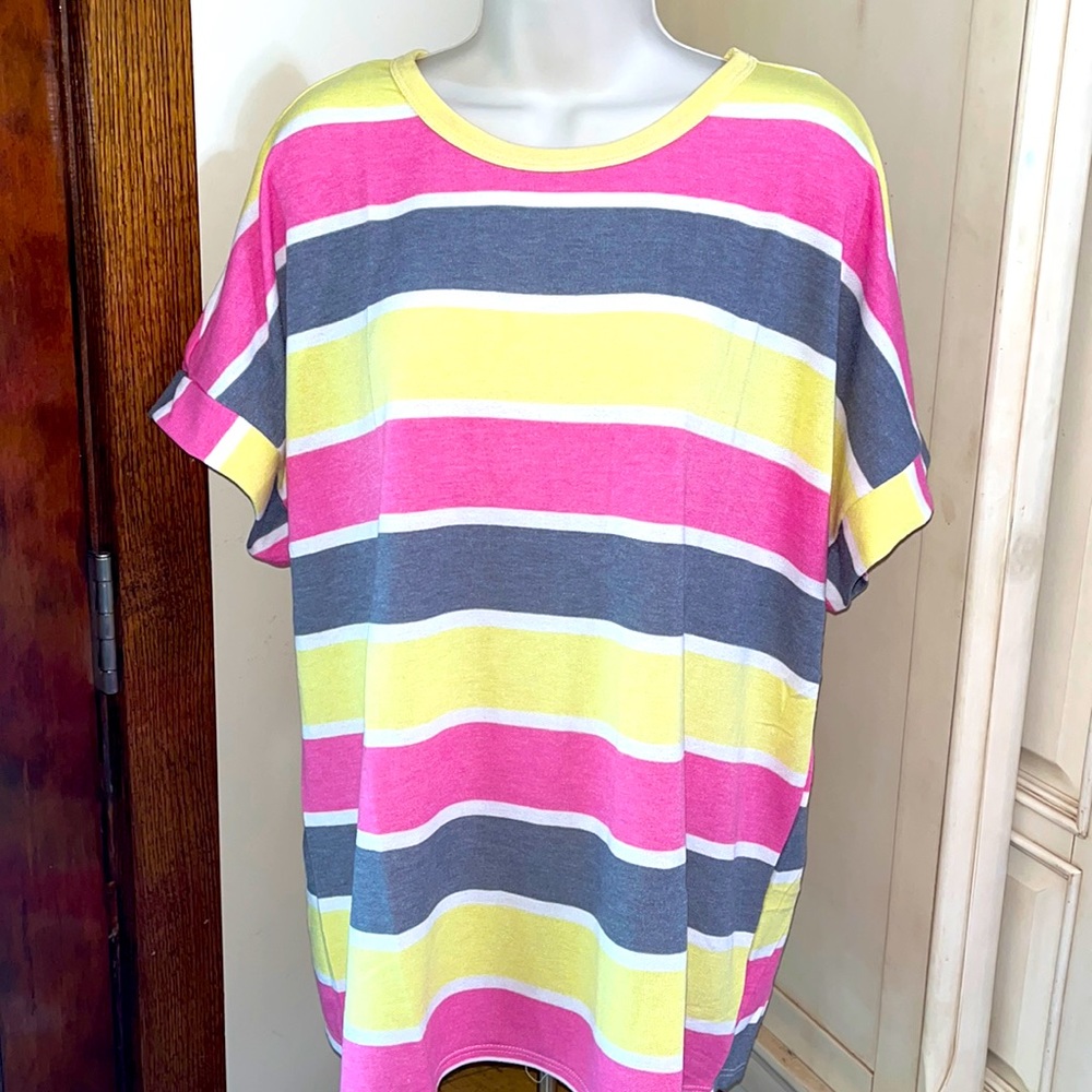 ☀️Brand new never worn striped top women’s size 1X